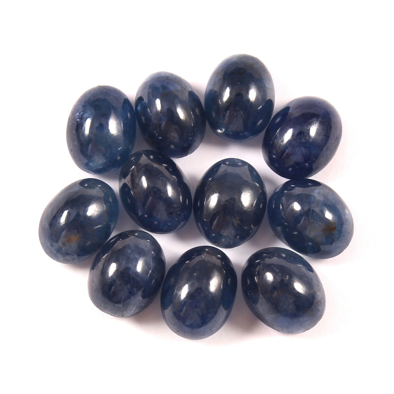 100%Natural Blue Burma Sapphire Cabochon Smooth Polish Loose Gemstone 11 Pcs Lot
