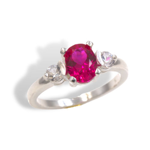 Oval 8x6mm Accented Pre-notched Ring Mounting