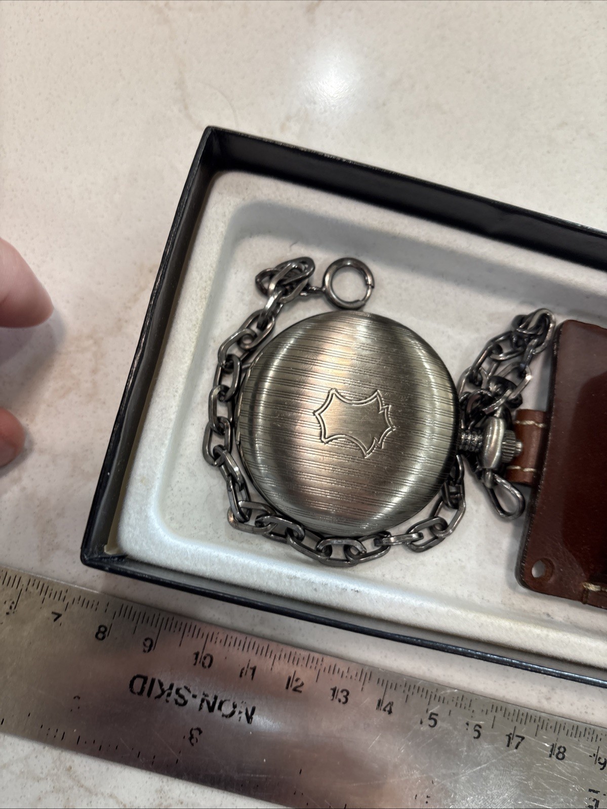 Colibri of London Pocket Watch with Case Pouch Chain NIB No Lid On Box