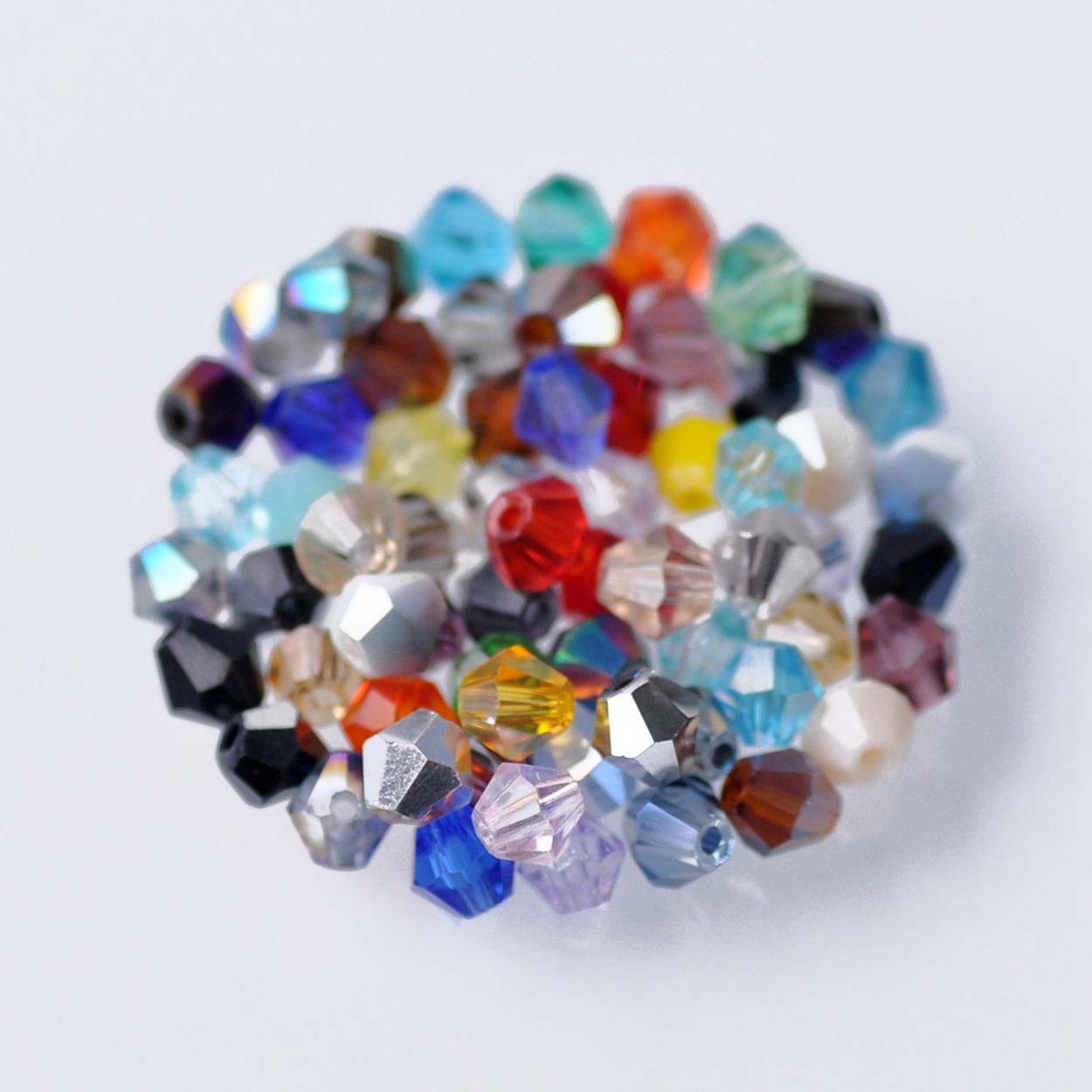 Bulk 200pcs 3x2mm Bicone Faceted Crystal Glass Crafts Loose Spacer Beads lot