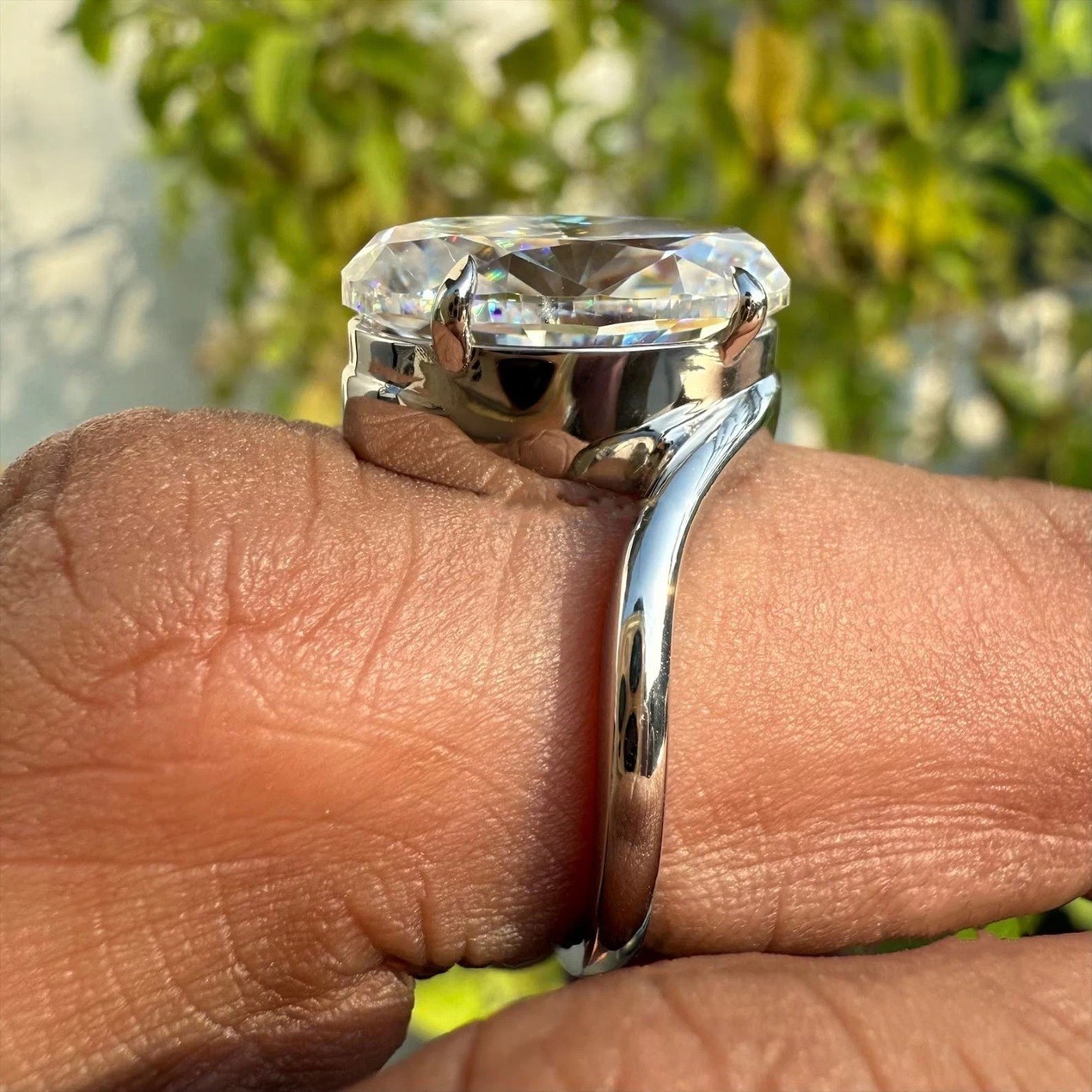 12 Ct Certified Treated Amazing White Diamond Solitaire Promise Ring.925 Silver