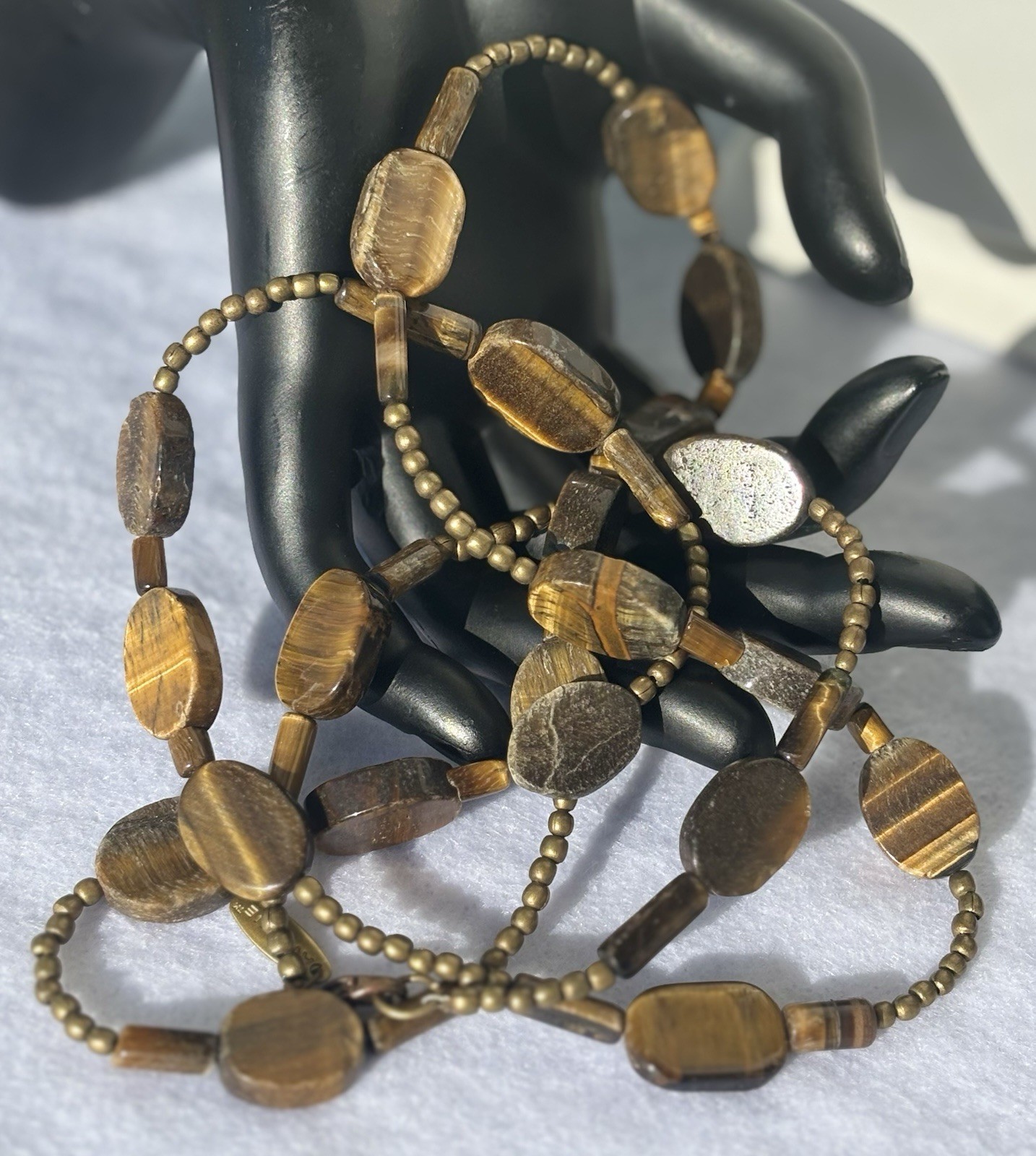 36” Tiger Eye Genuine Gemstone Necklace By Avenue Wear Long Or Layered