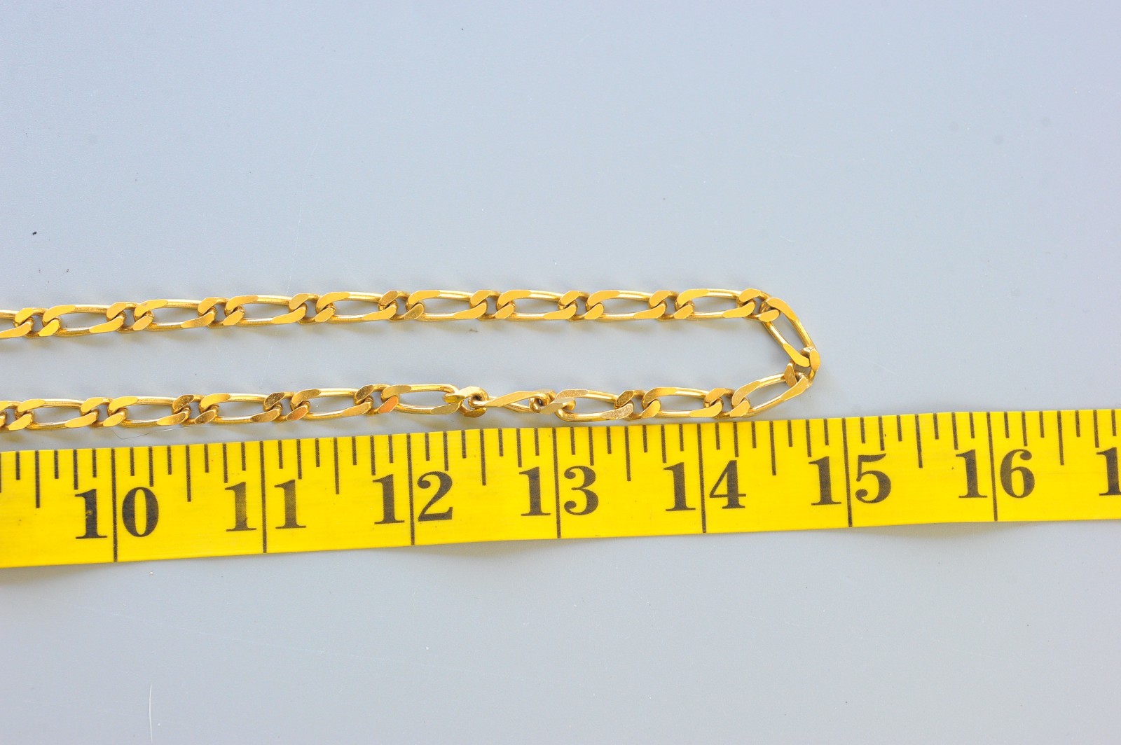 Vintage MONET Figaro Flat Link Gold Tone Chain 30” Long Necklace signed R25
