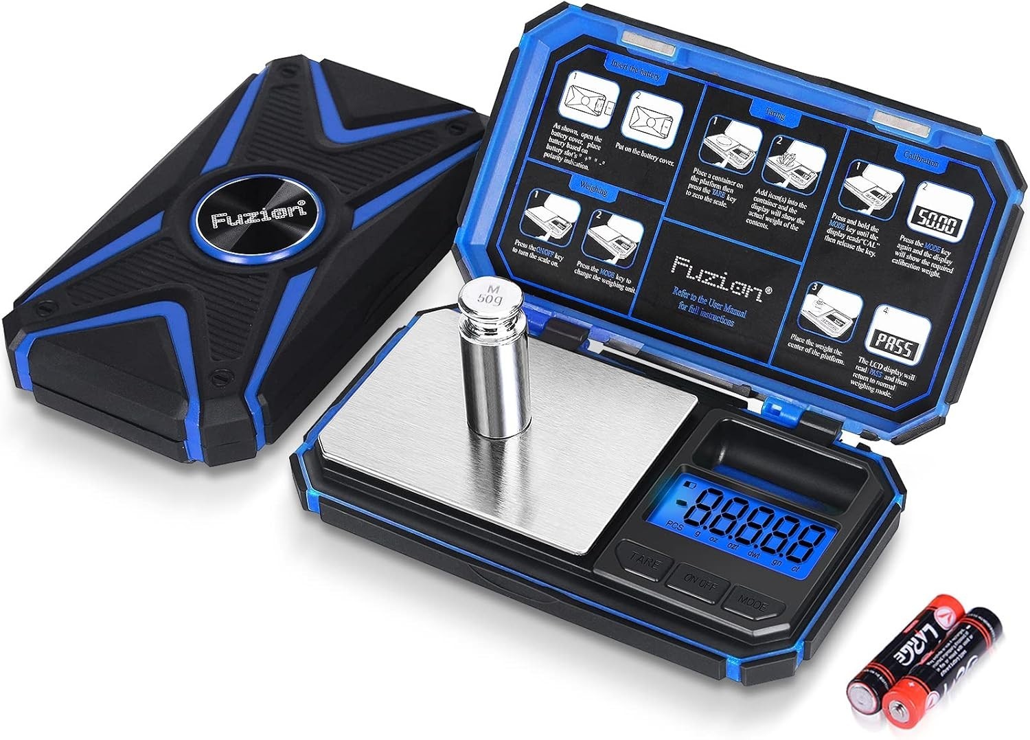 Stylish Blue 200g Gram Scale with TARE Function – Ideal for Precise Weighing