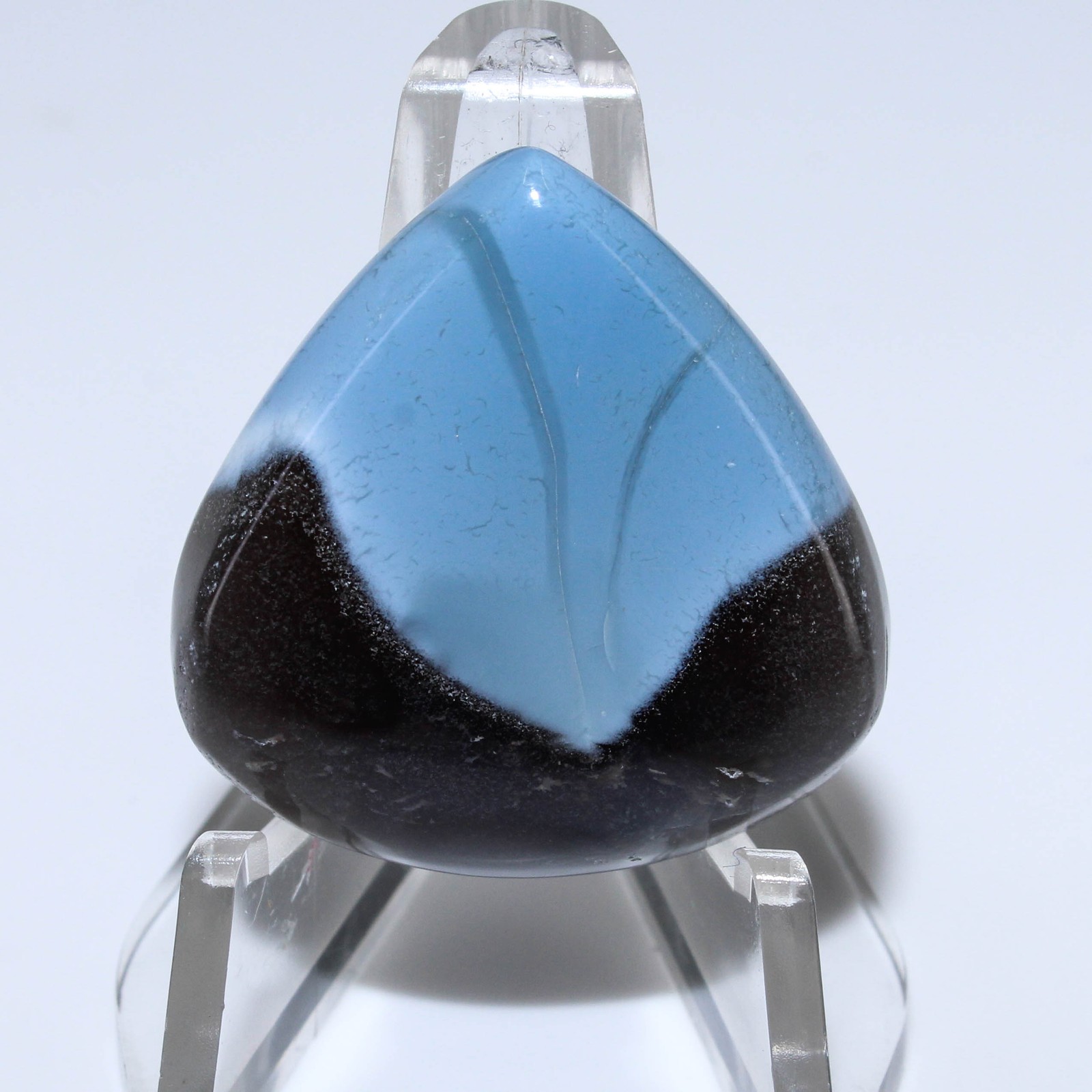 43.50 Ct. Rare Blue Opal Heart Cabochon Loose Gemstone 28x27x7 mm