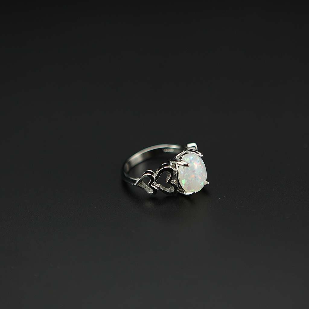 Fashion Oval Cut Opal 925 Silver Rings Jewelry Women Wedding Ring Size 6-10