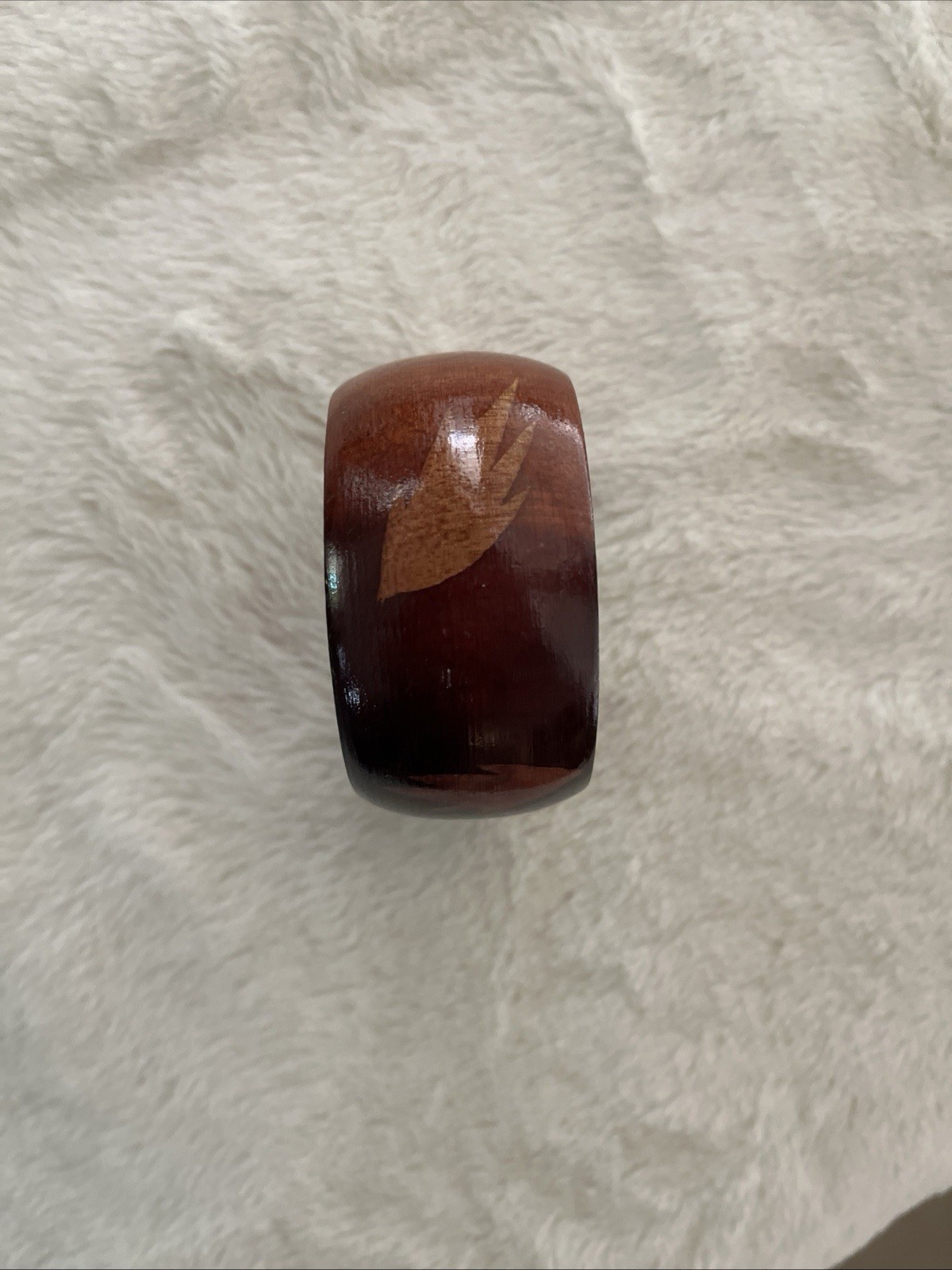 New vintage wood bangle bracelet Made In Philippines 8”