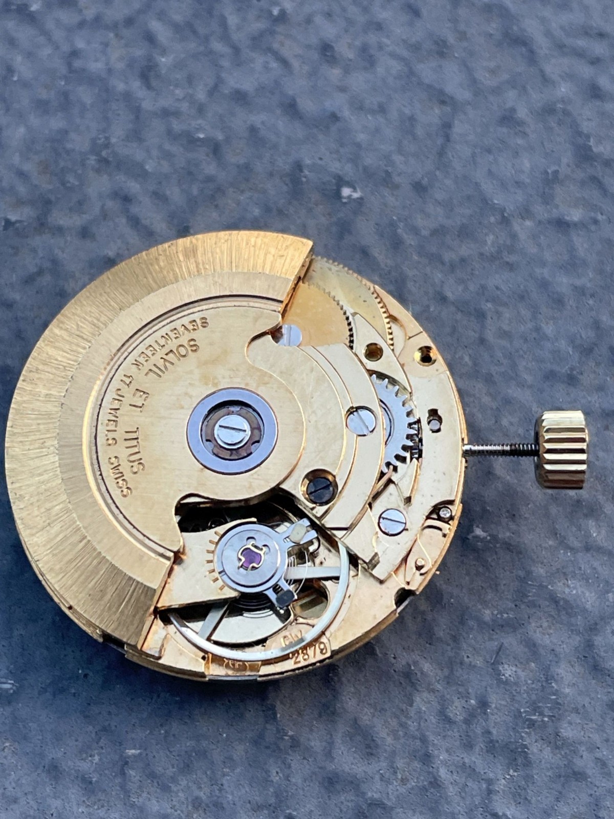 1970’s swiss automatic TITUS EL SOLVIL wristwatch project cal. ETA 2879 !
