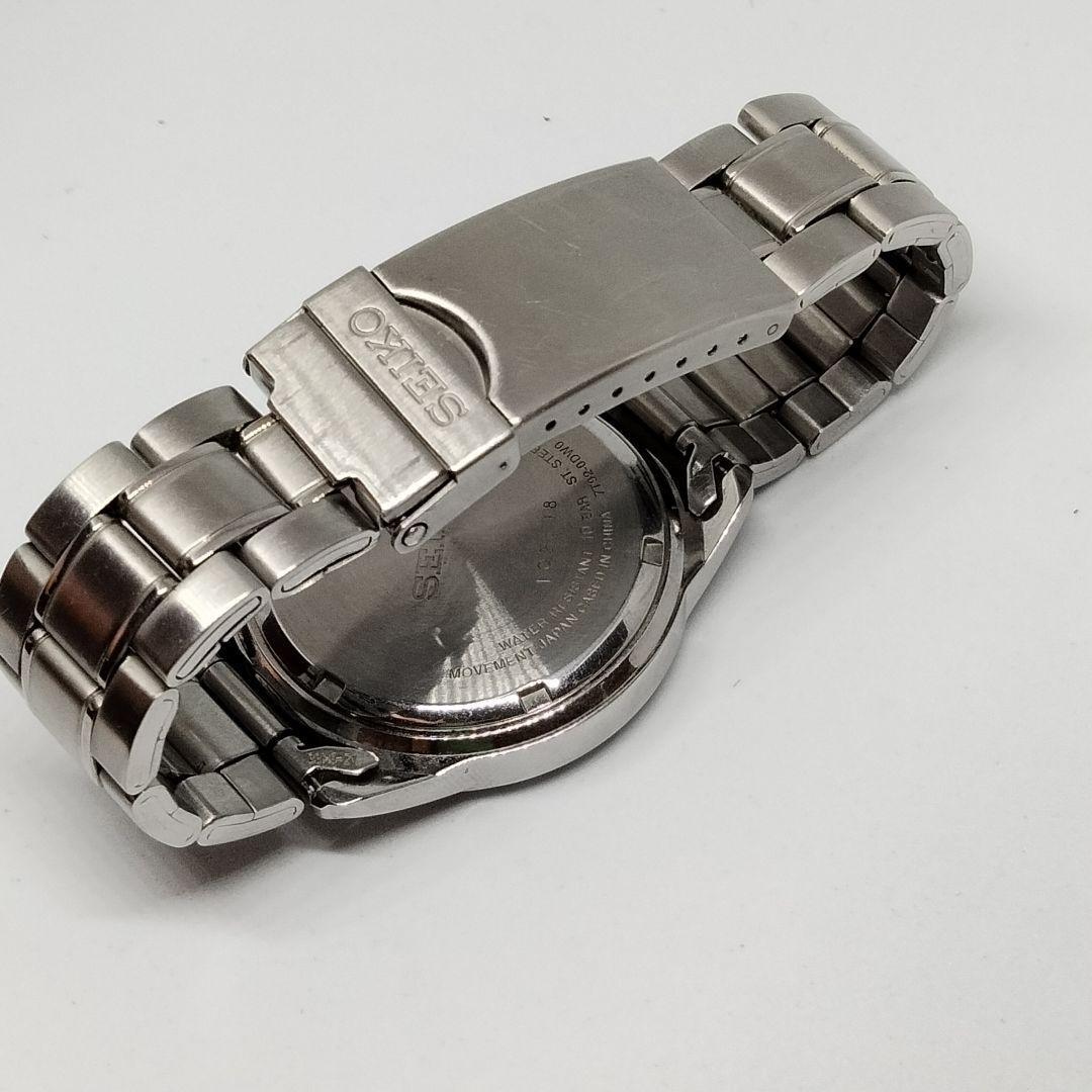 Seiko Mens Watch Chronograph 100m 10Bar 7T92-0DW0 Quartz Analog Very Good Japan