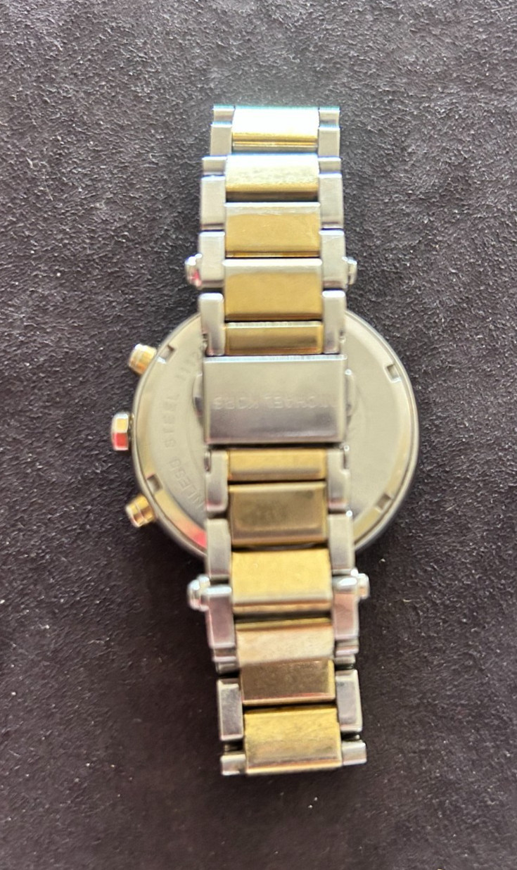 Michael Kors Parker Two-Tone Chronograph Watch MK5626 Crystal Bezel Read