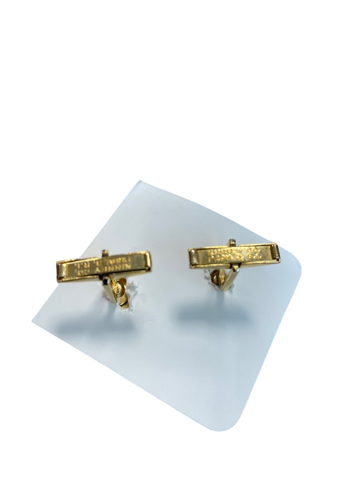 Zimmerman 1909 Kinney Co. mens VTG gold tone metal shirt cufflinks SKU 9816