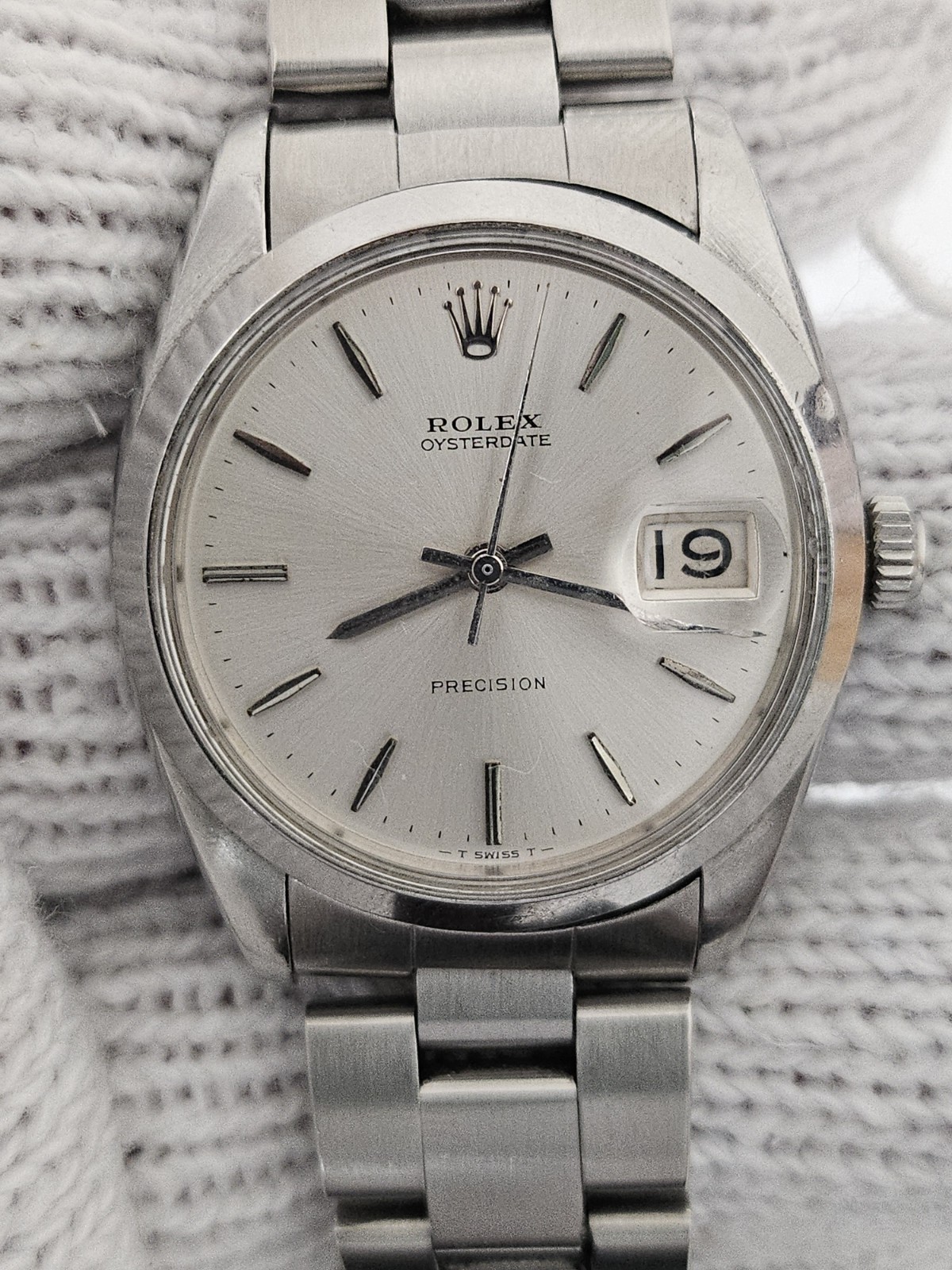 Rolex 34mm OysterDate Precision Vintage Watch 6694 + Rolex Box