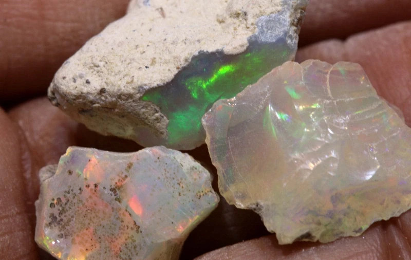 Cut Grade Opal Rough Lot AAA Grade 10 Pieces Large Size Ethiopian Welo Opal Raw