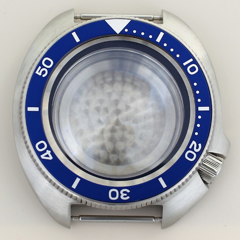 44mm Turtle Mod Stainless Watch Case Fit 28.5mm Dial For Seiko NH35 NH36 NH38