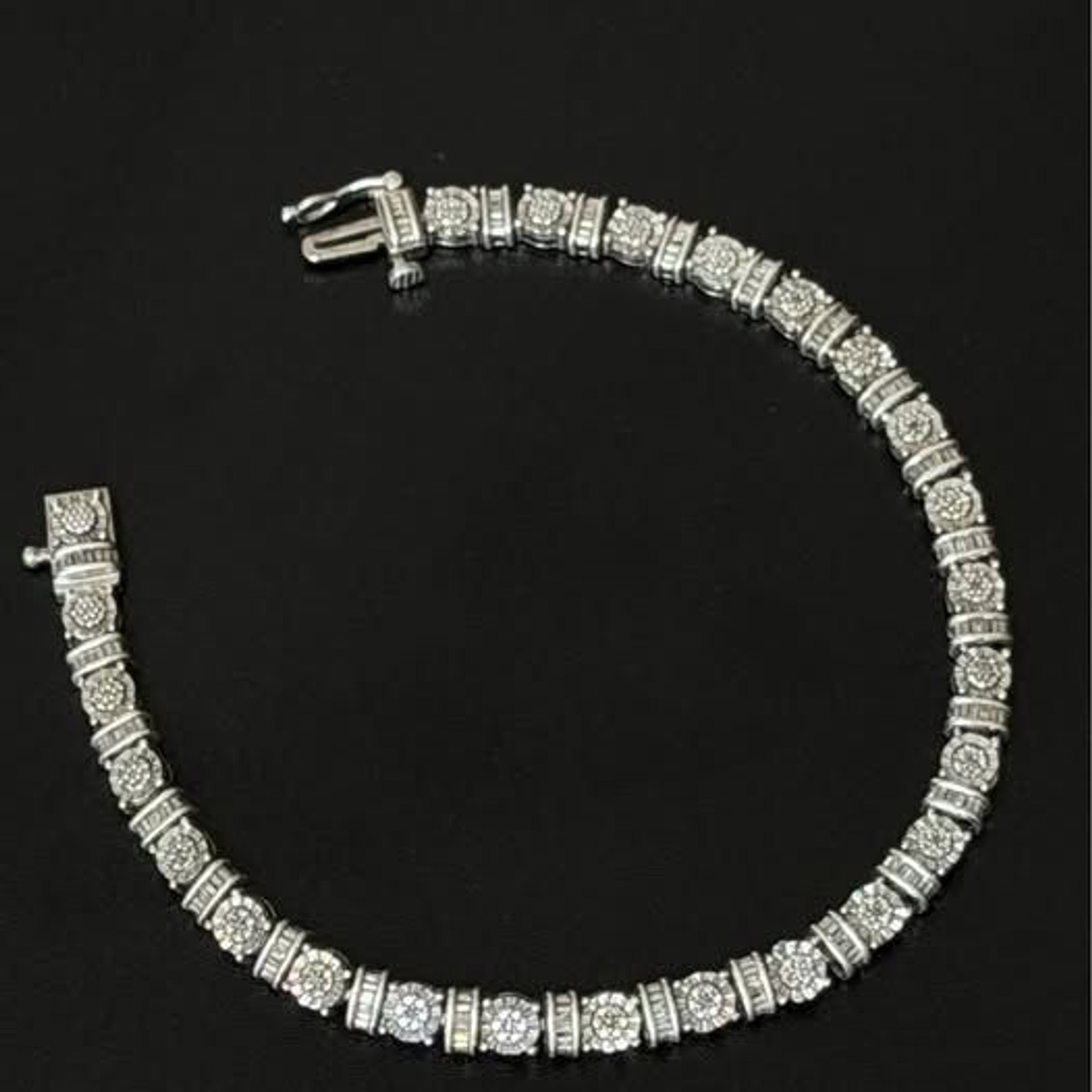 Sterling Genuine Diamond Tennis Bracelet 7.5inch