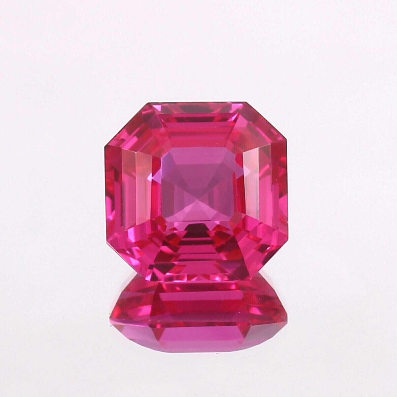 11 MM Natural Flawless Ceylon Pink Sapphire 9.05 CT Asscher Cut Loose Gemstone