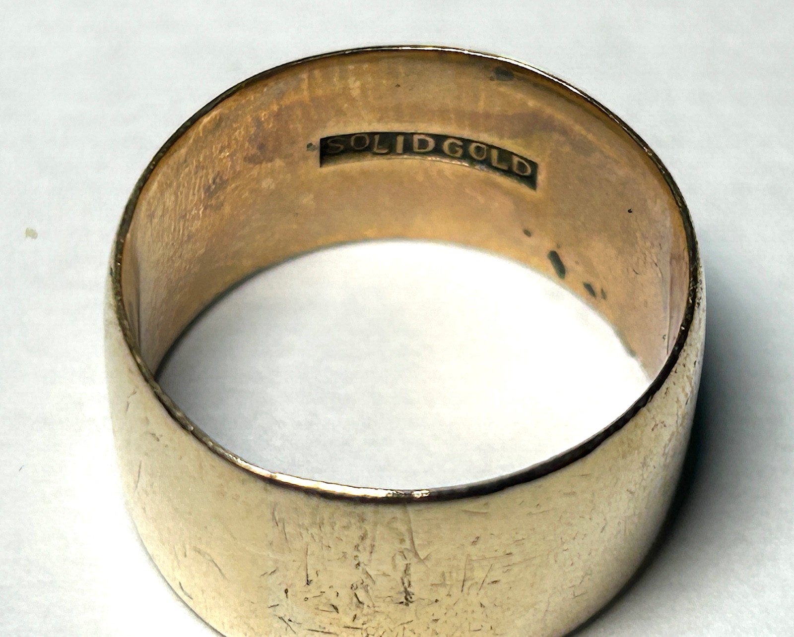 Vintage Men’s 10k Solid Gold Cigar Band Ring Size 8.5 6.7 Grams