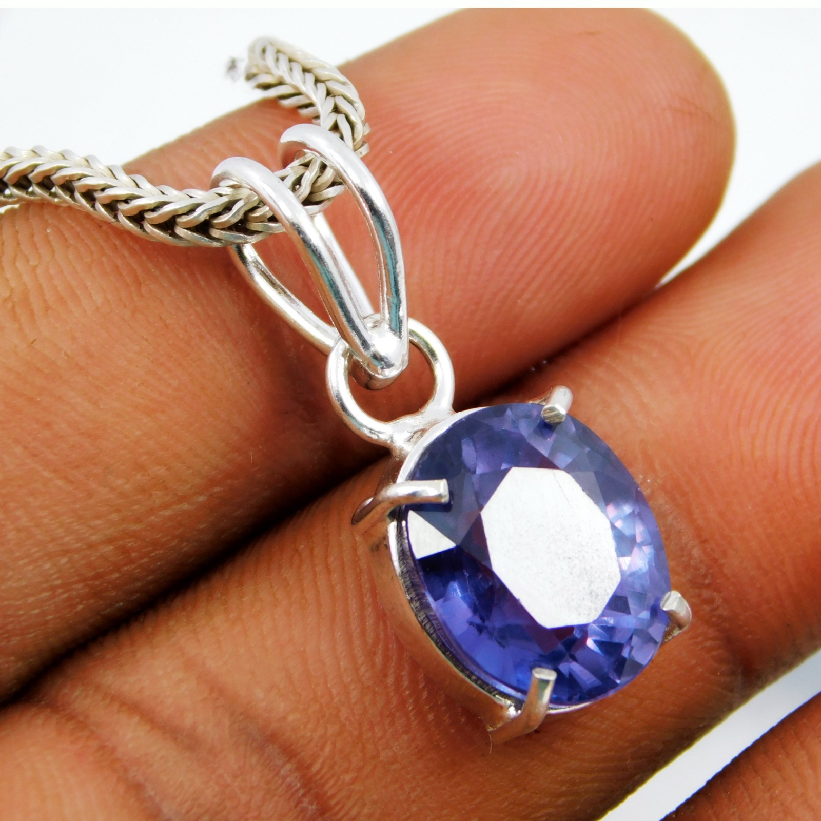 CERTIFIED 18.70 Ct Natural California Rare Blue Benitoite Pendant Gemstone✔