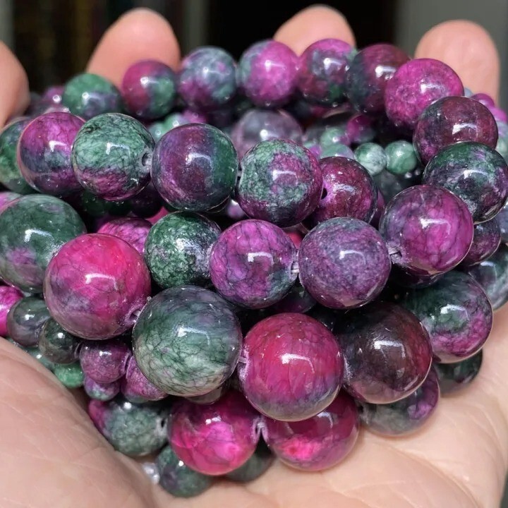 Natural Gemstone Round Spacer Loose Beads 4mm -10mm Jewelry Making DIY