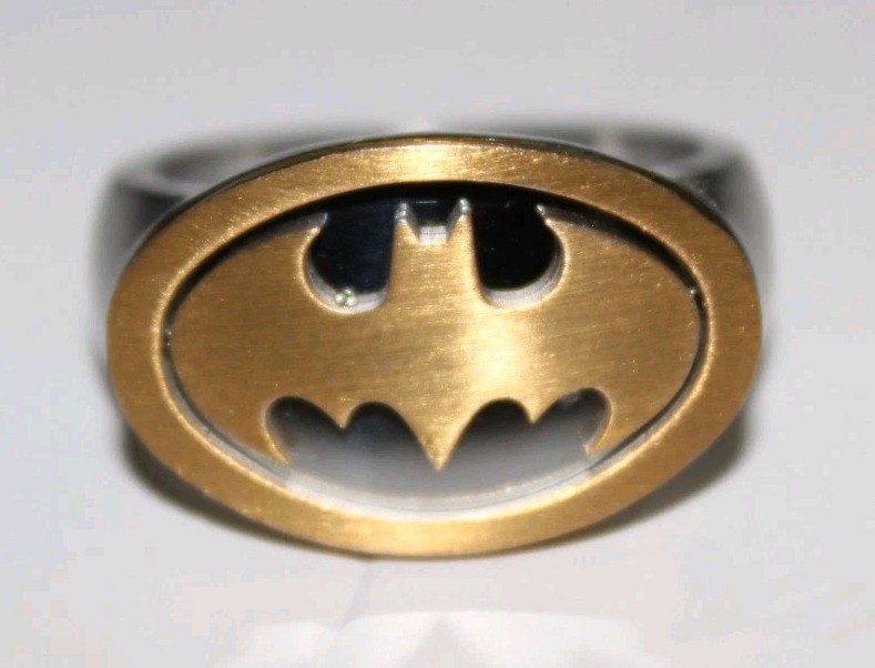 Batman Ring Stainless Steel (s18) DC Comics Batman Logo Warner Bros