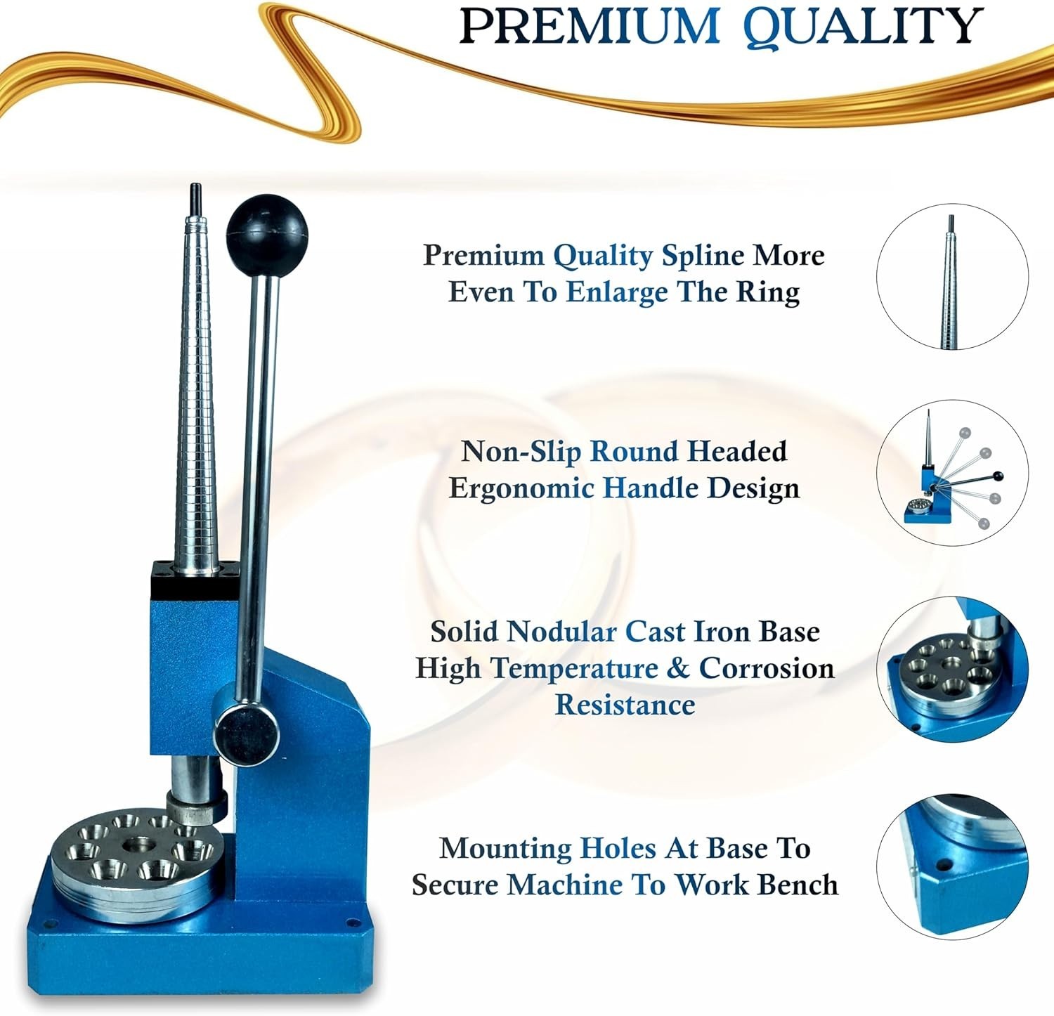 Ring Stretcher Enlarger Reducer Jewelry Bench Top Sizer Band Sizing Repair Tool
