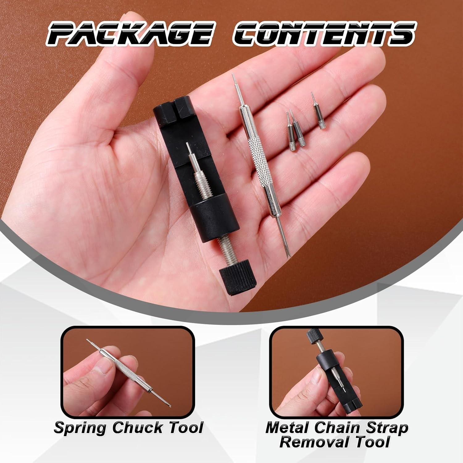 Watch Link Removal Kit Pin Remover Tool for Resizing Bands with Extra Pins