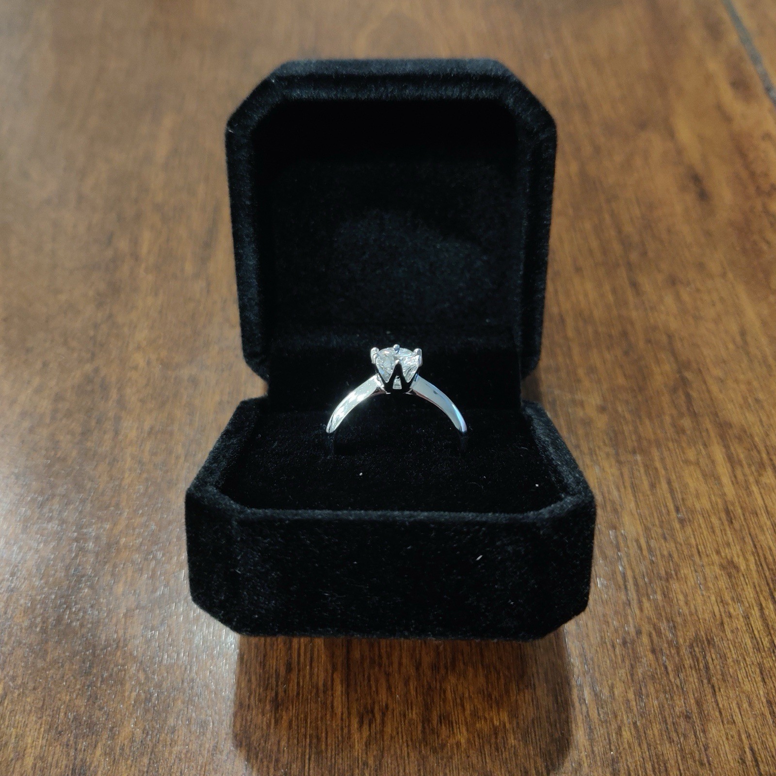 925 Sterling Silver Round Moissanite 1.0ct Engagement Ring GRA Adjustable size