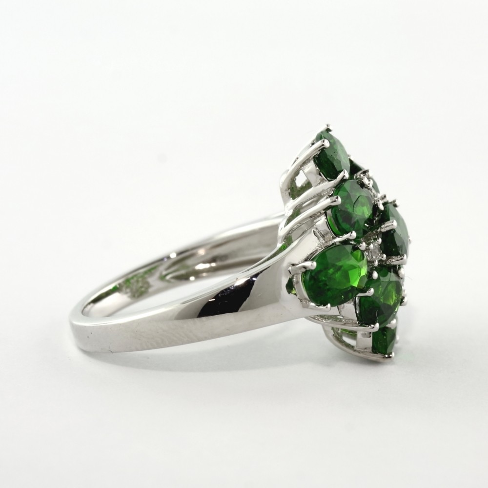 CHROME DIOPSIDE AND .925 SILVER RING, SIZE 8, QUALITY, 50% OFF SALE, J40