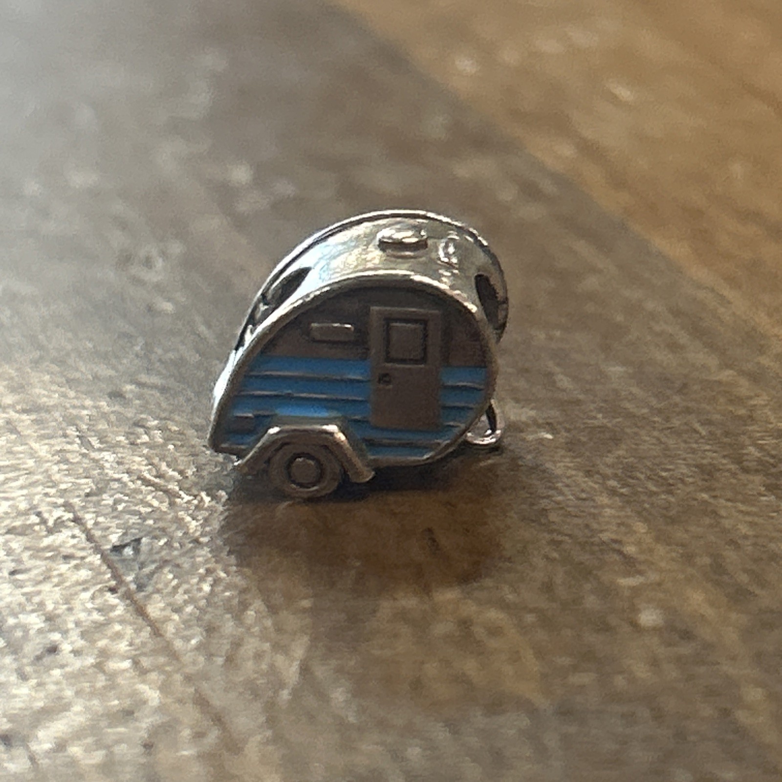 Soufeel 925 Sterling Silver Blue Enamel Trailer Bead Charm 2.31 Grams