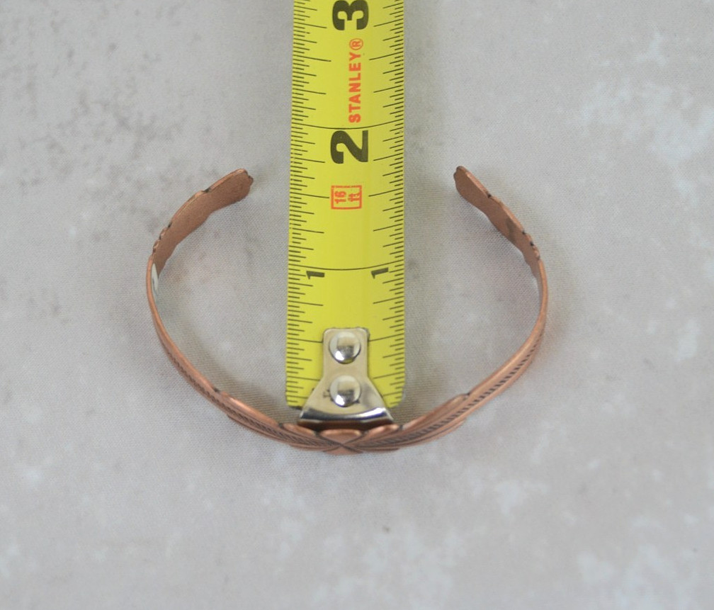 Southwestern Signed Copper Cuff Bracelet Vintage WM Wheeler Manufacturing