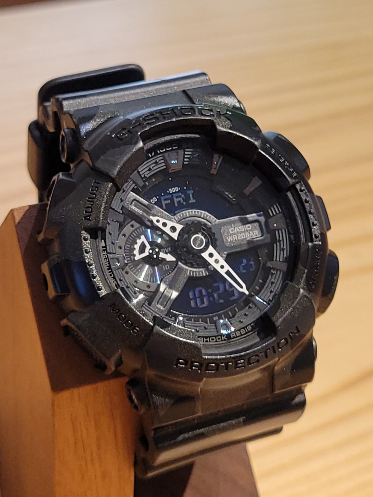 ​EXCELLENT! CASIO G-SHOCK GA-110CM Dark Camo – NEW BATTERY, HANDS ALIGNED