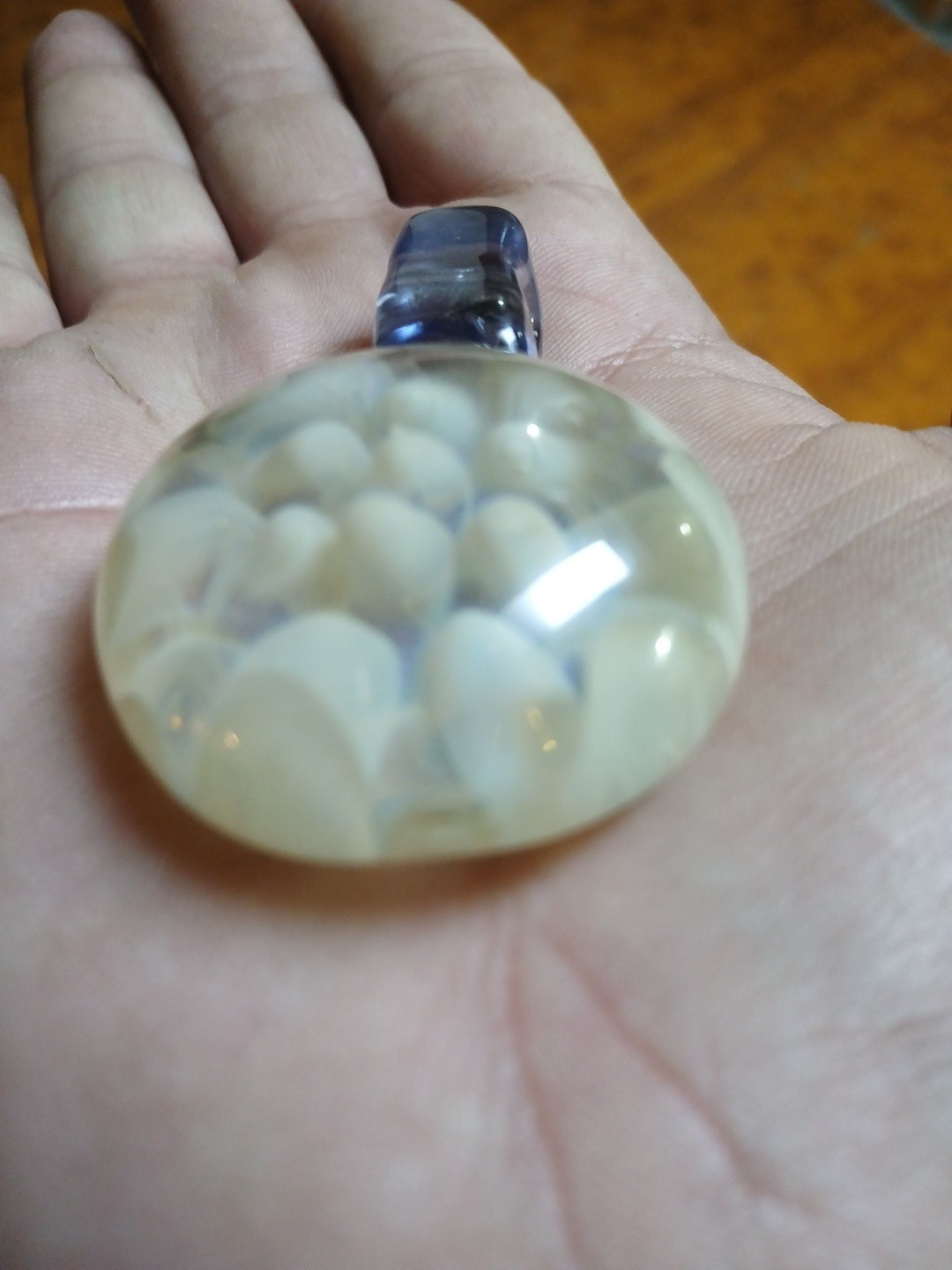 Pink And Blu Uv Fumed Pendant