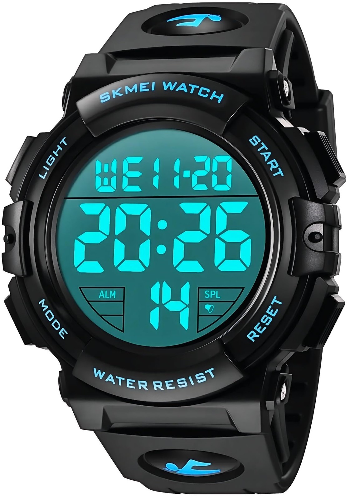 Men’s Military Tactical Sport Digital Watch 50mm Large Face Black WaterProof 50M