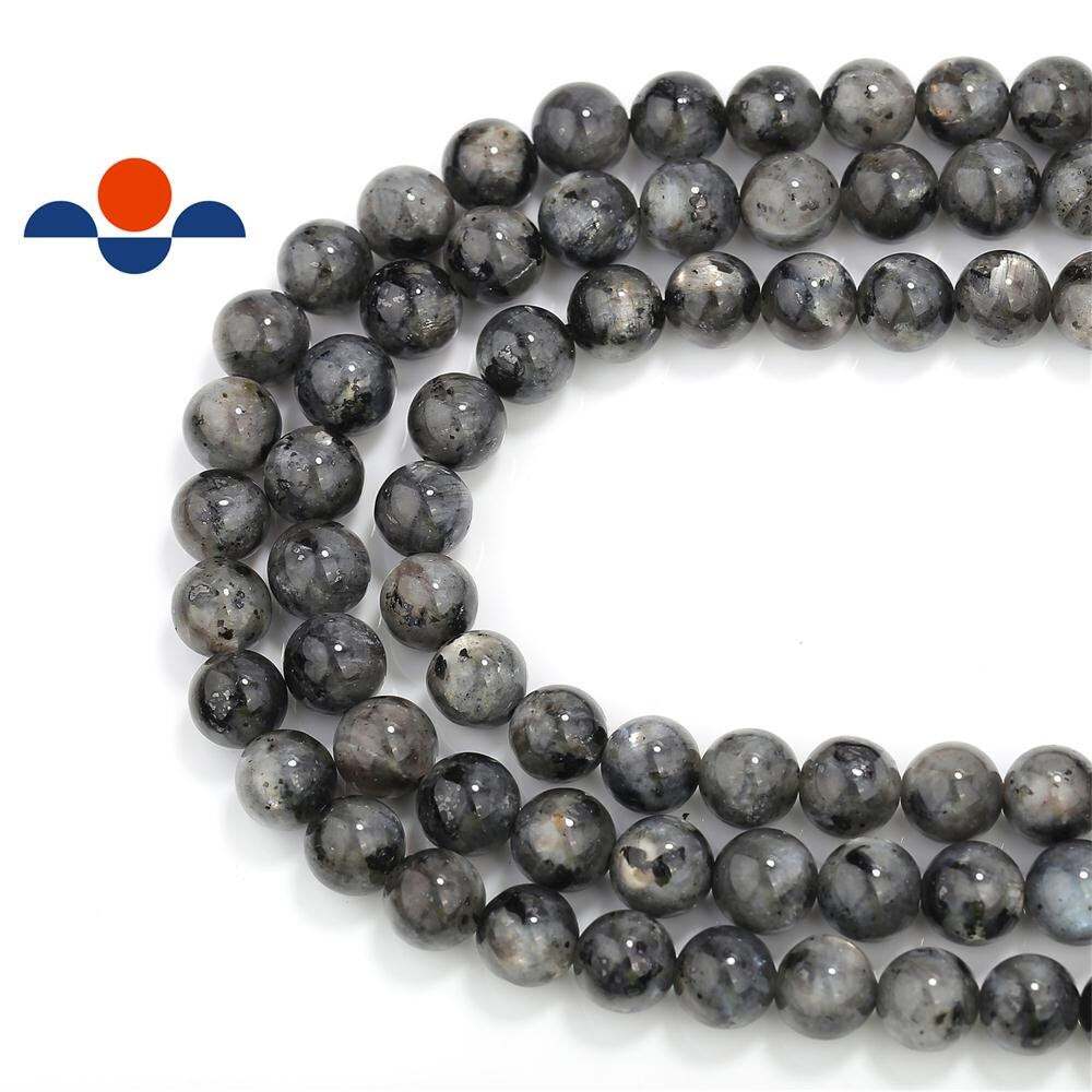 Larvikite Labradorite Smooth Round Beads 6mm 8mm 10mm 15.5″ Strand