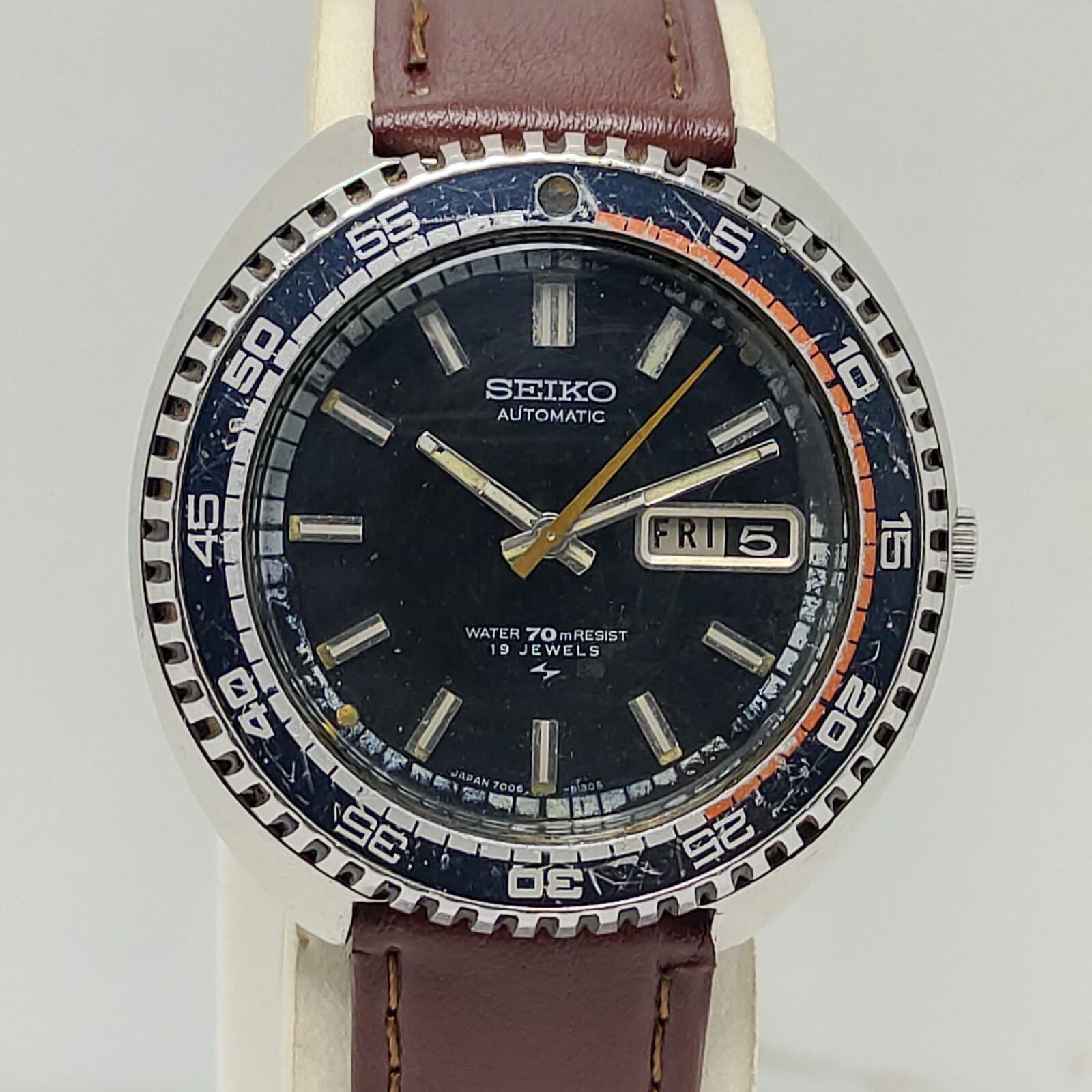 1974 Seiko Rally Diver 7006-8030 Automatic Vintage Sports Watch – Working