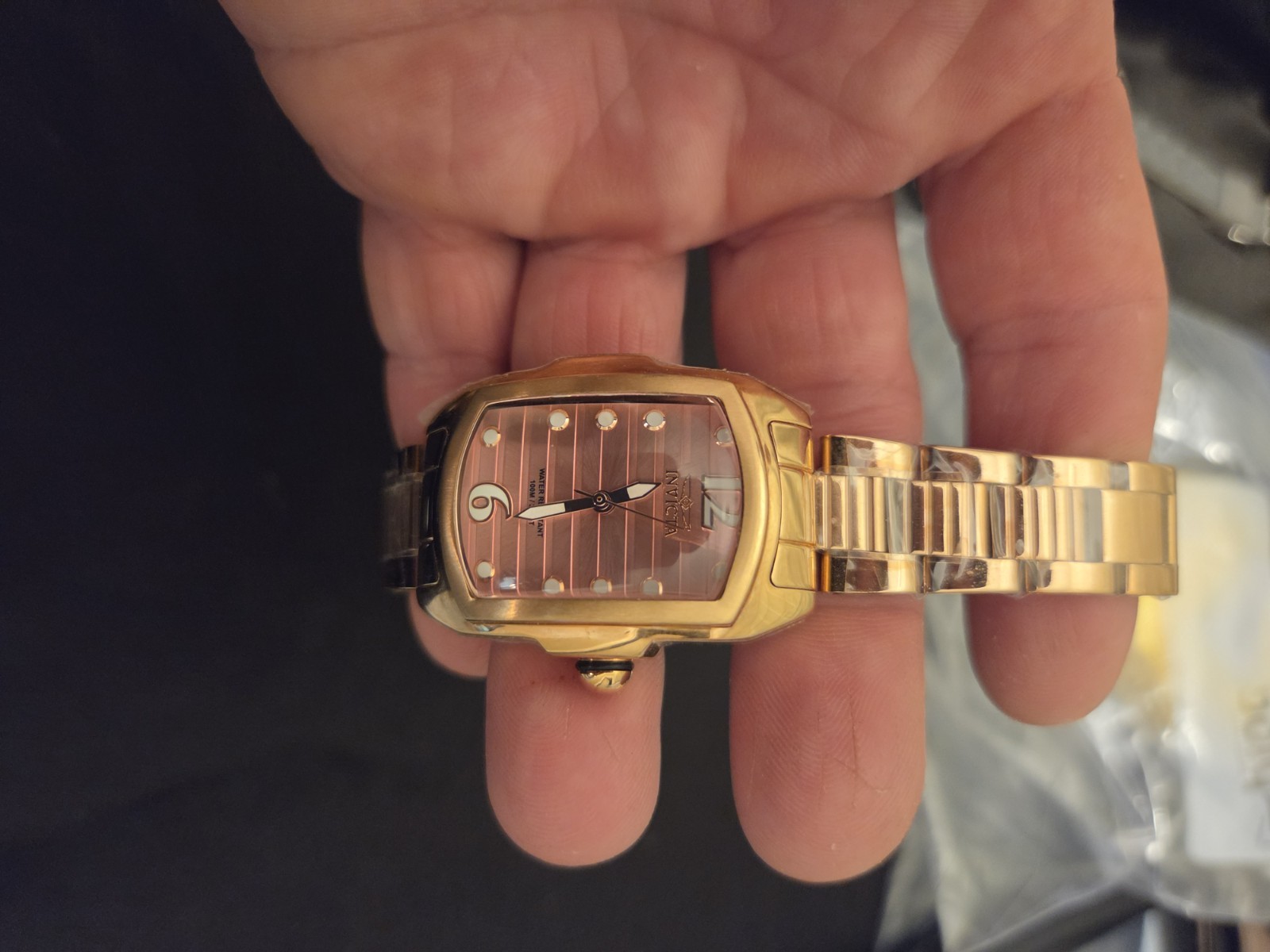 Invicta Lupah Women’s Quartz Analog Watch Gold SS Still In Plastic!Flawless!