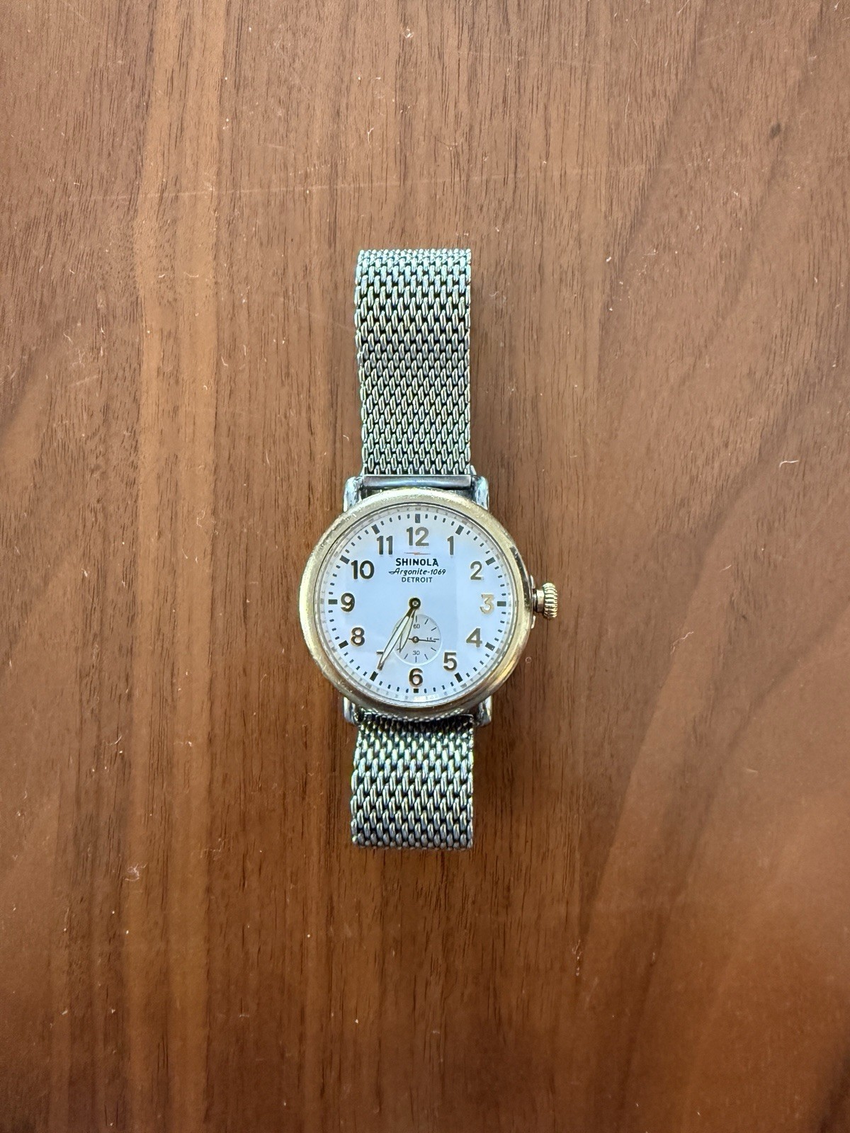 Shinola the Runwell Men’s Watch 41mm White Stainless Steel Argonite 1069