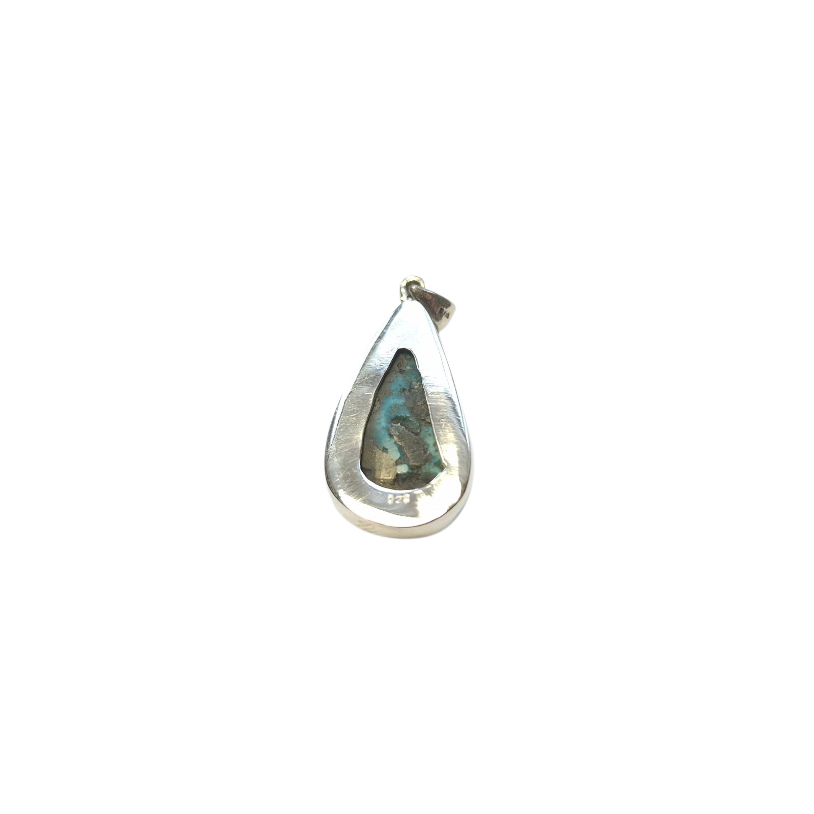 Cute Turquoise Silver Pendant Only Gemstone Feroza Firuze Dunyagems Gift 775