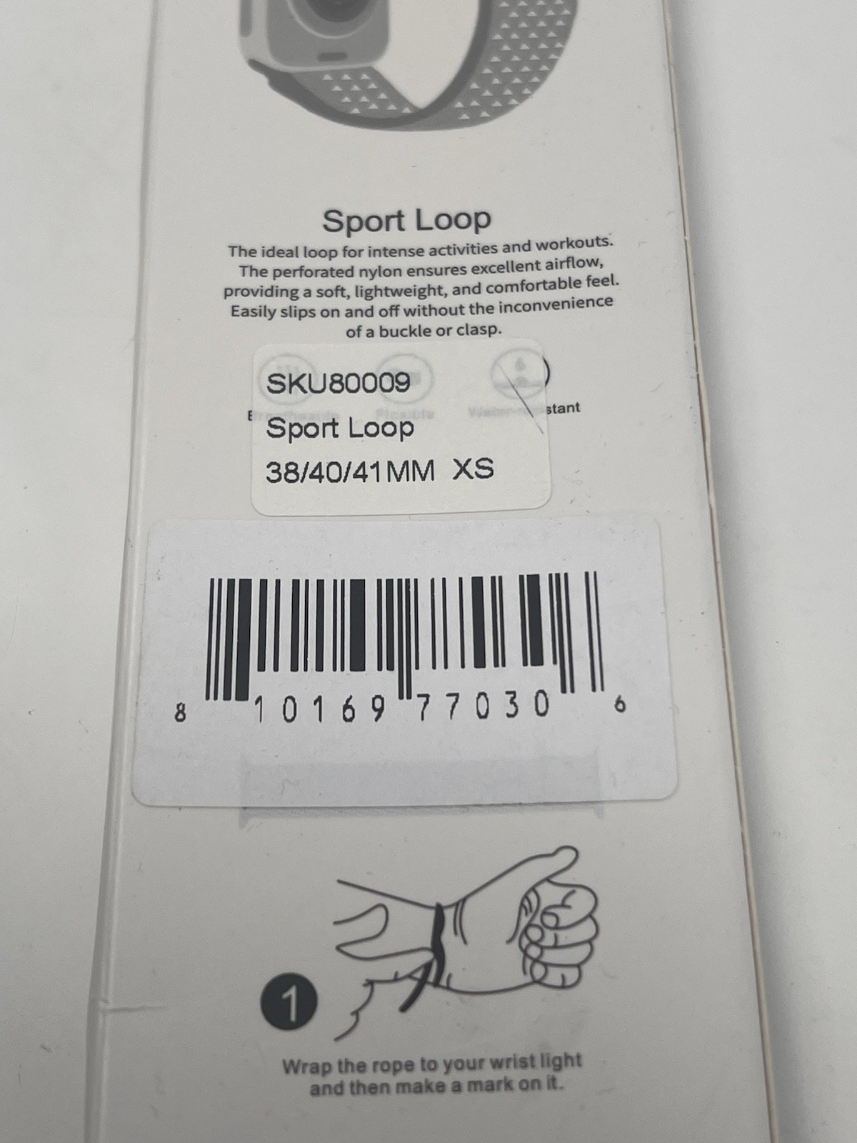 Solace Sport Loop Watch Band – 38/40/41 MM – SKU80009 Sand/White XS