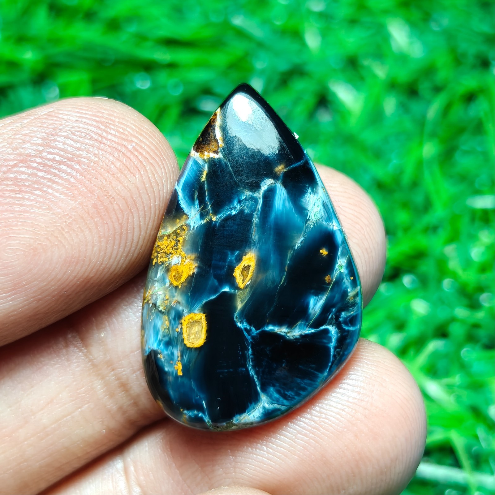 Fine quality natural namibian pietersite loose gemstone| 18x29x5mm, 19 Carat