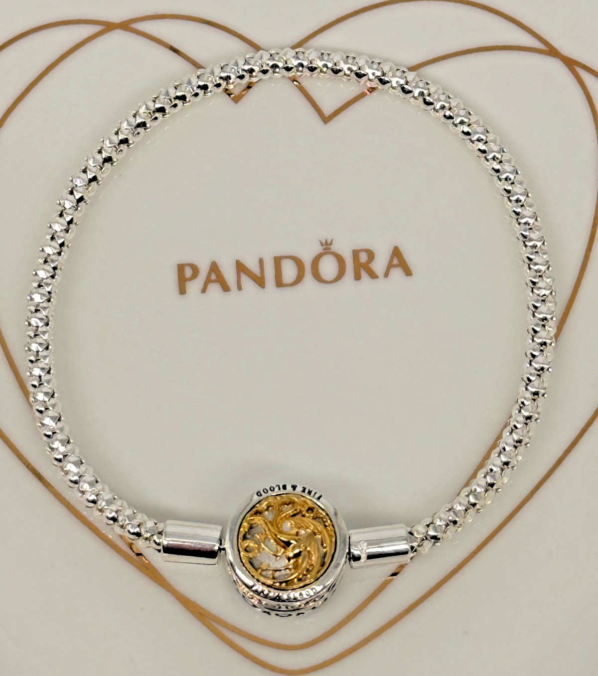 New Pandora x Game of Thrones Moments Studded Chain Bracelet 562964C00-16cm