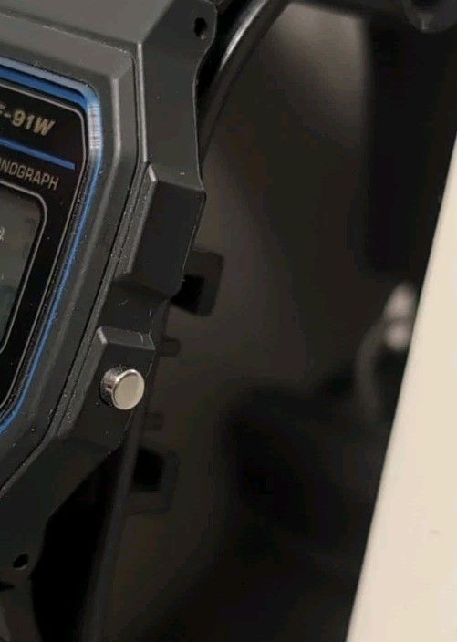 CASIO F91W-1 Digital Watch Black/Blue Resin Band Sports Watch Brand New
