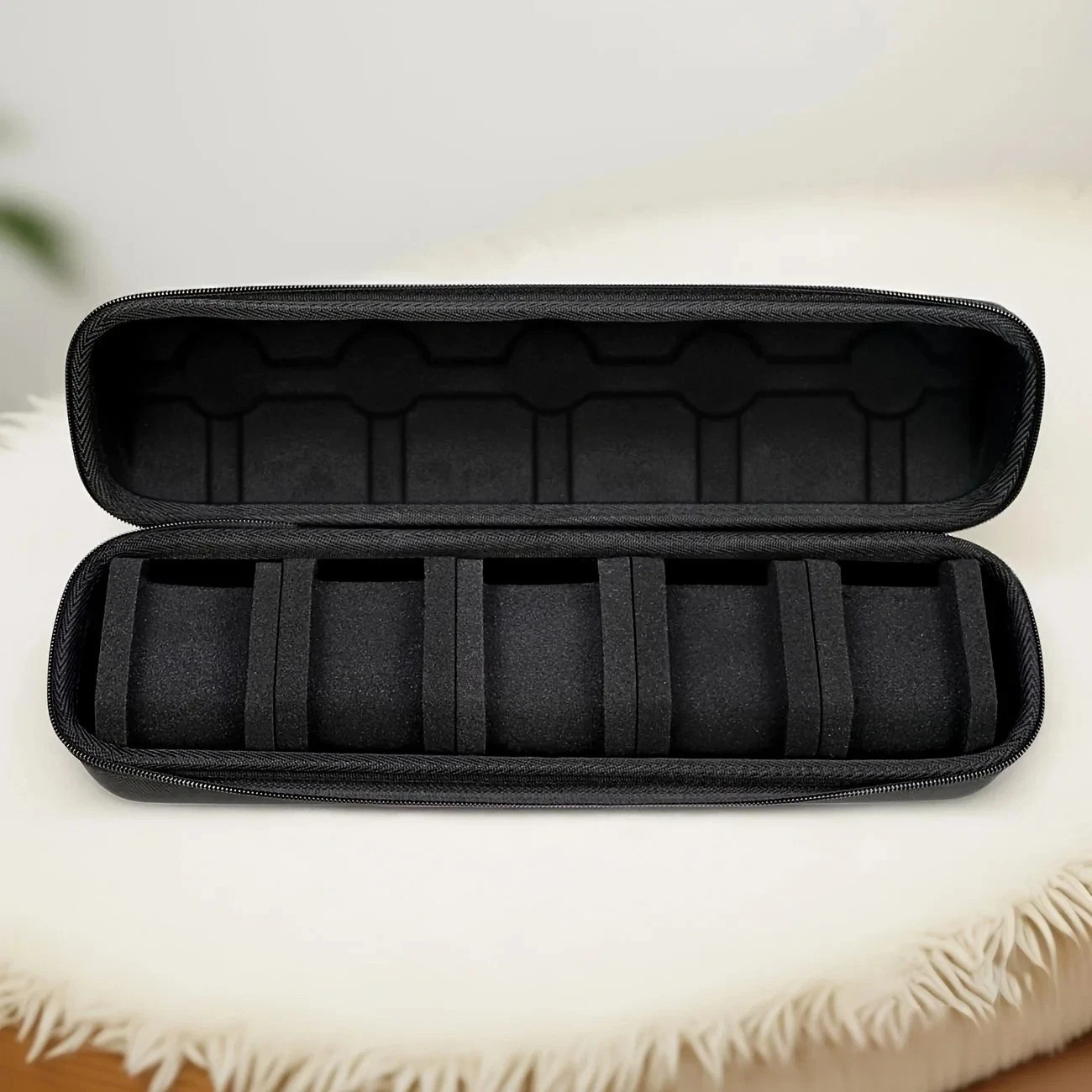 5 Slots Travel Watch Roll Case Wristwatch Display Case Watch Storage Box