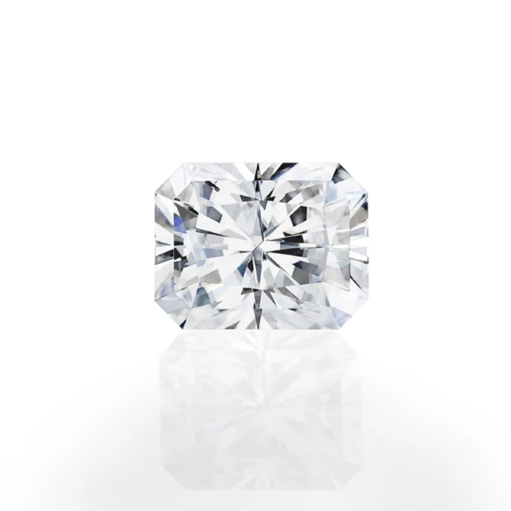 Natural White Diamond 3.50 CT Radiant Cut 8×10 mm VVS1 D Grade Certified Stone