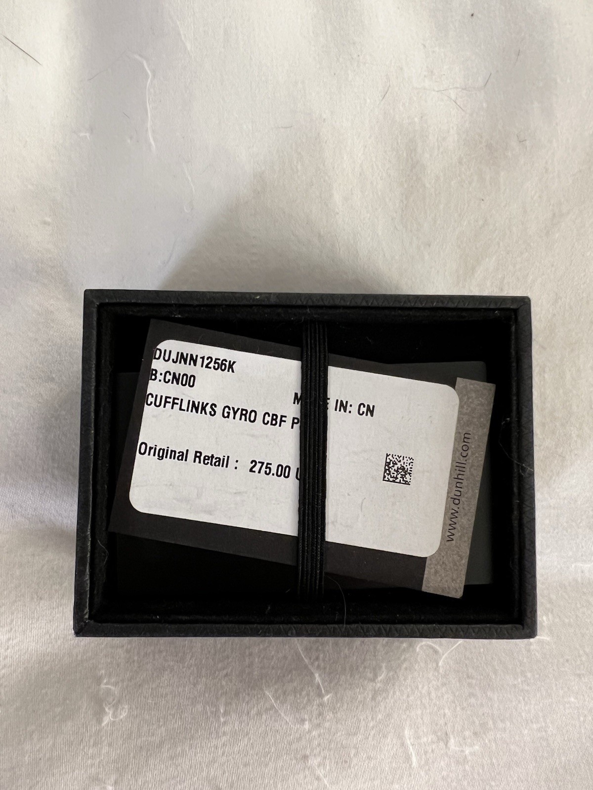Dunhill Gyro Cufflinks – Carbon Fibre Insert | Brand New with Box & Tags