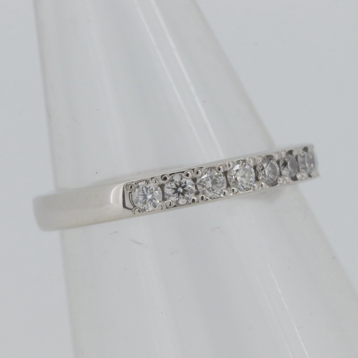 Ginza Diamond Shiraishi Half Eternity Diamond Ring US Size 3.75 0.286ct Platinum
