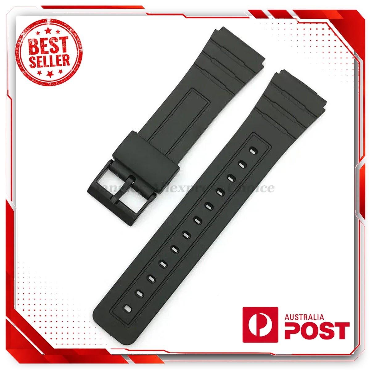 Silicone Watch Strap for CASIO F91W W-800H 18mm Replacement Band