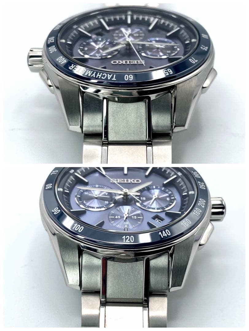 Seiko Brightz SAGA183 Radio-Controlled Solar Wristwatch Silver Japan 0715647