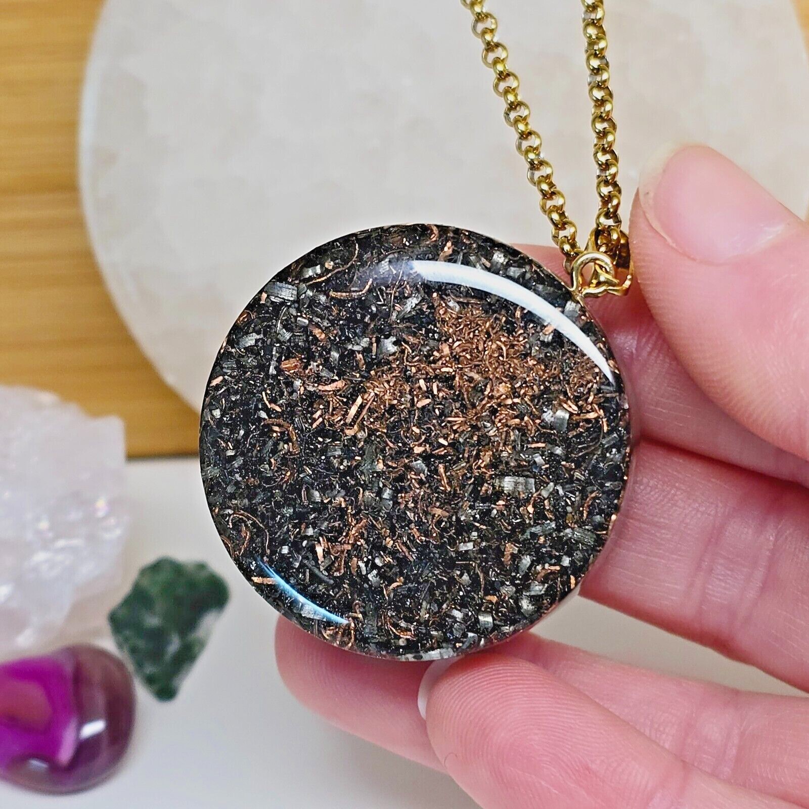 UNALOME Buddhist -Orgone Generator Energy +50 crystals. Self-discovery & triumph