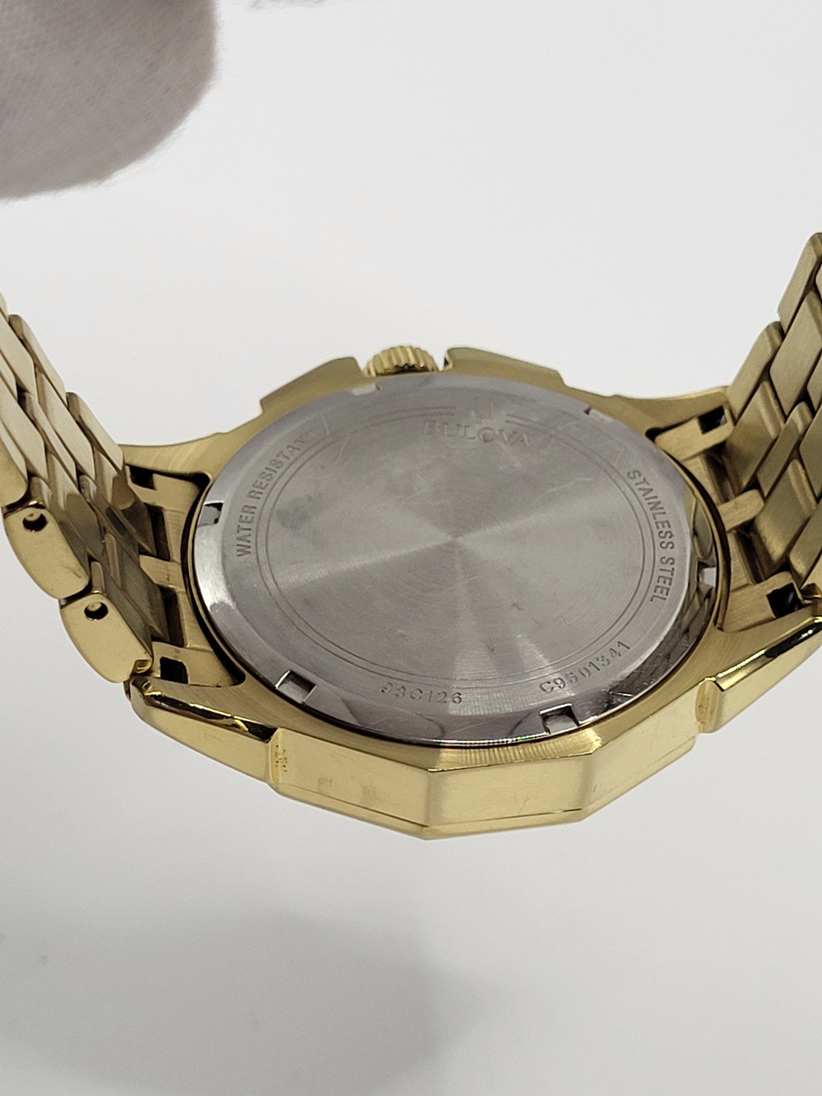 $695 [ NEAR MINT ] BULOVA Men’s Octava Gold Tone Stainless Pave Crystal WATCH